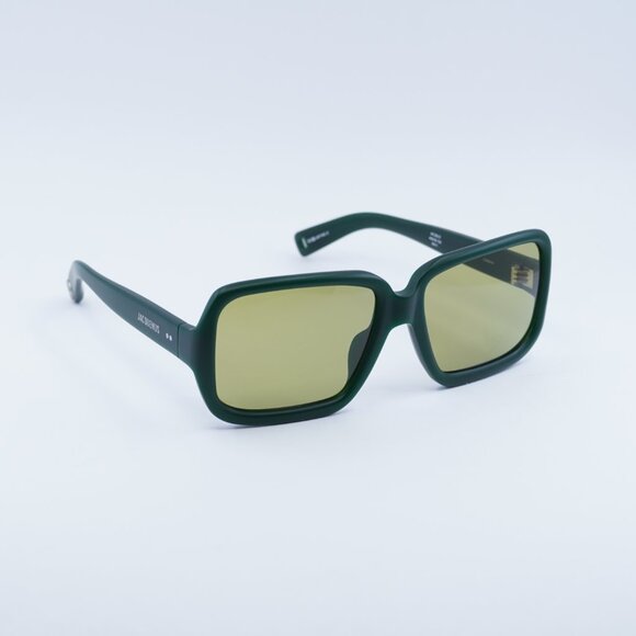 Jacquemus CABANA JAC/86 C3 Sunglasses Matte Green Square Frame, Green Lenses main image 9